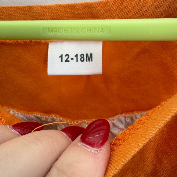 Deer Print Baby Dress 12-18M Woodland Cottagecore Floral Cute Fall Spring - Picture 4 of 4